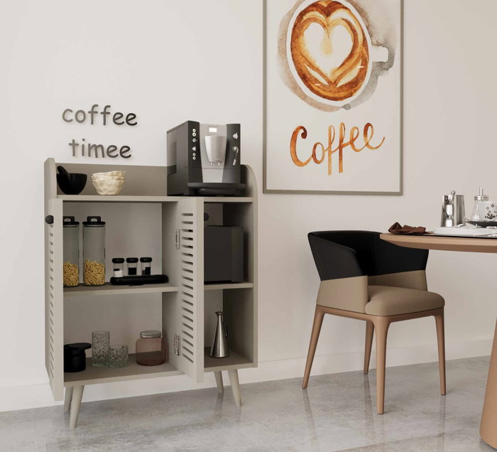Hanah Home Magnetar - Sandstone Gabinete de Bar de Café Hanah Home Magnetar - Sandstone Gabinete de Bar de Café